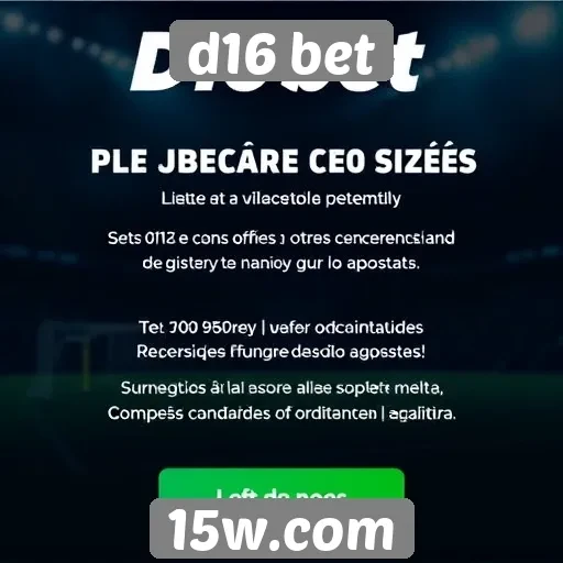 Plataforma D16 Bet apresenta promoções exclusivas para novos usuários
